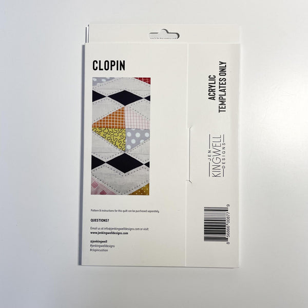 Jen Kingwell : Clopin Quilted Cushion Acrylic Templates