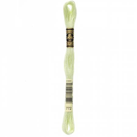 DMC 6-Strand Floss Color 772 Very Light Yellow Green