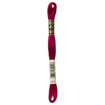 DMC 6-Strand Floss Color 777 Deep Red