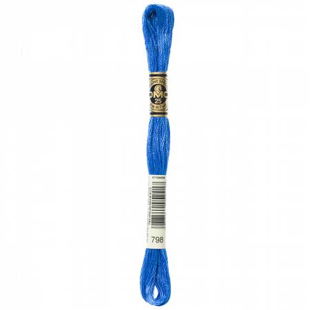 DMC 6-Strand Floss Color 798 Dark Delft Blue