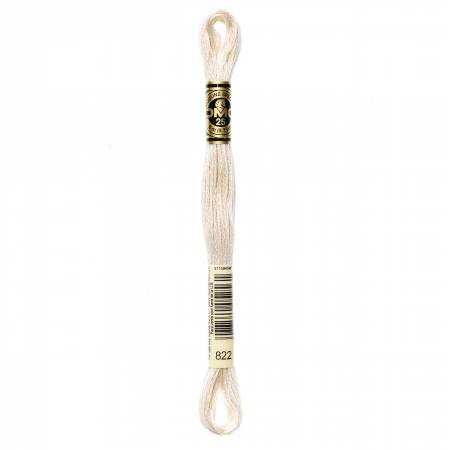 DMC 6-Strand Floss Color 822 Light Beige Grey