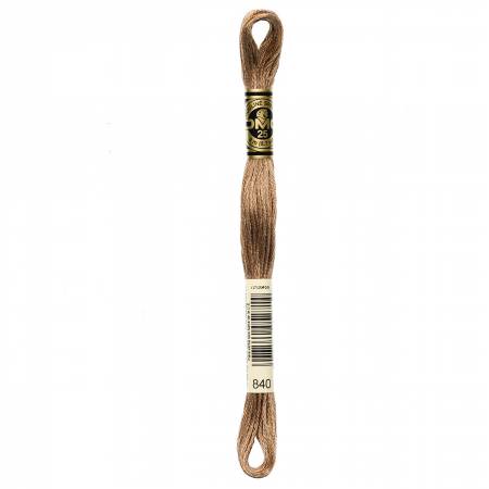 DMC 6-Strand Floss Color 840 Medium Beige Brown