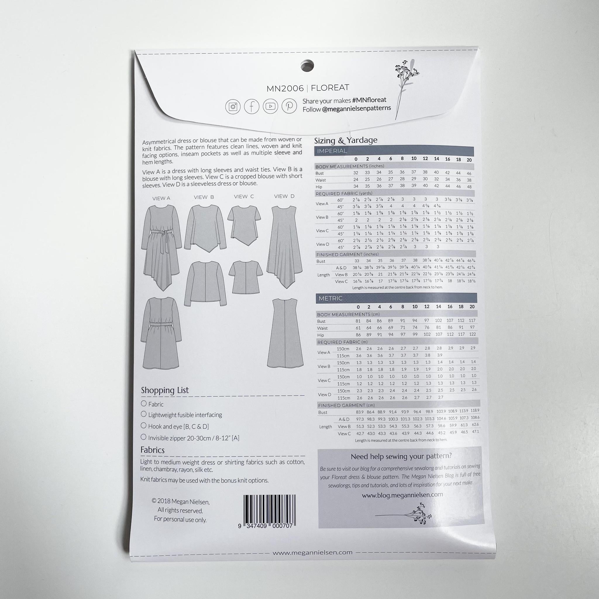 Megan Nielsen Patterns : Floreat Dress & Blouse