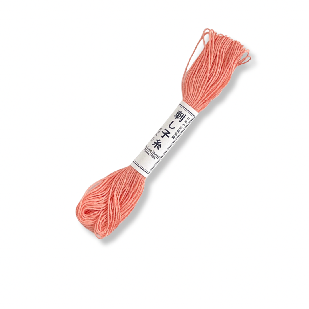olympus 100% cotton peach sashiko thread
