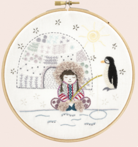 Un Chat Embroidery Kit: Naiko the Eskimo
