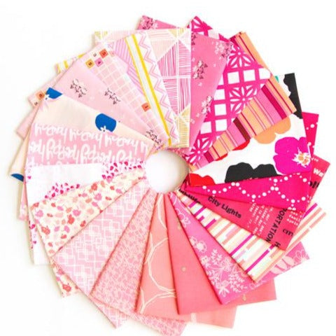 Art Gallery Fabric AGF fat quarter bundle : Berry Pink