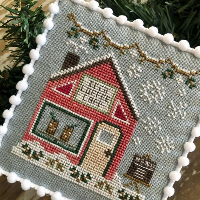 snow village cross stitch pattern