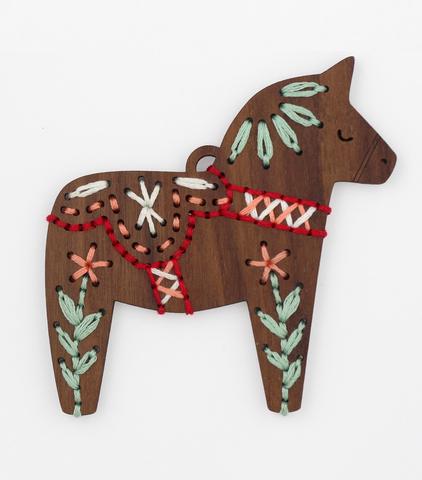 Kiriki Press : Stitched Ornament Kit - Dala Horse