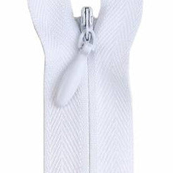 white invisible zipper