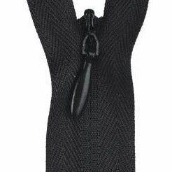 black invisible zipper