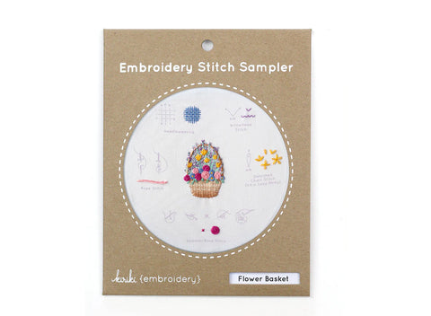Kiriki Press Embroidery Stitch Sampler - Flower Basket