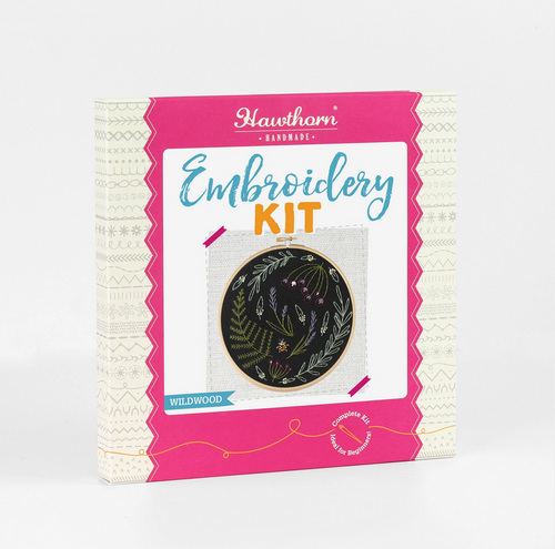 Hawthorn Handmade : Black Wildwood Embroidery Kit
