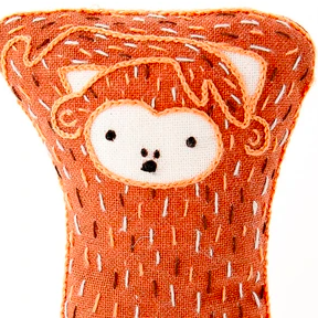 Kiriki Press Embroidered Doll Kit - Monkey
