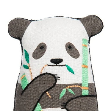 Kiriki Press Embroidered Doll Kit - Panda