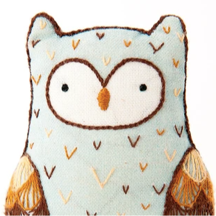 Kiriki Press Embroidered Doll Kit - Horned Owl