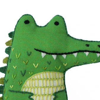 Kiriki Embroidered Doll Kit - Alligator