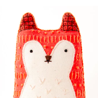 Kiriki Press Embroidered Doll Kit - Fox