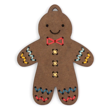 kiriki press gingerbread boy ornament stitching kit