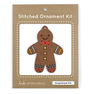 kiriki press gingerbread boy ornament stitching kit