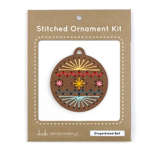 kiriki press stitched ornament kit - ball