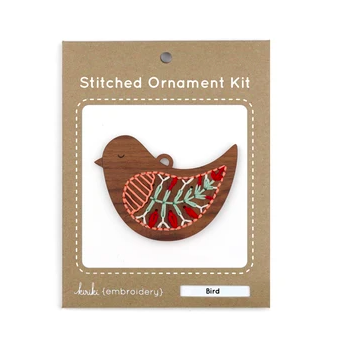 kiriki press stitched ornament kit - bird