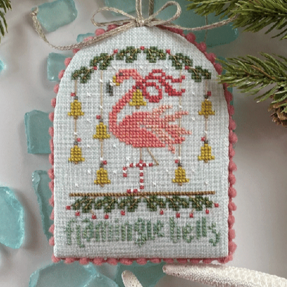 Counted Cross Stitch Pattern: "Flamingle Bells"
