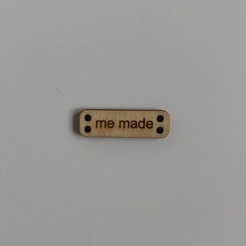 me made wooden tag/button