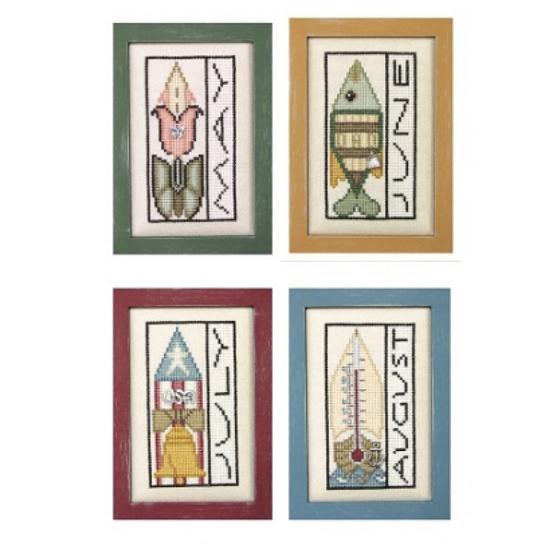 Counted Cross Stitch Pattern: Hinzeit Month Sampler