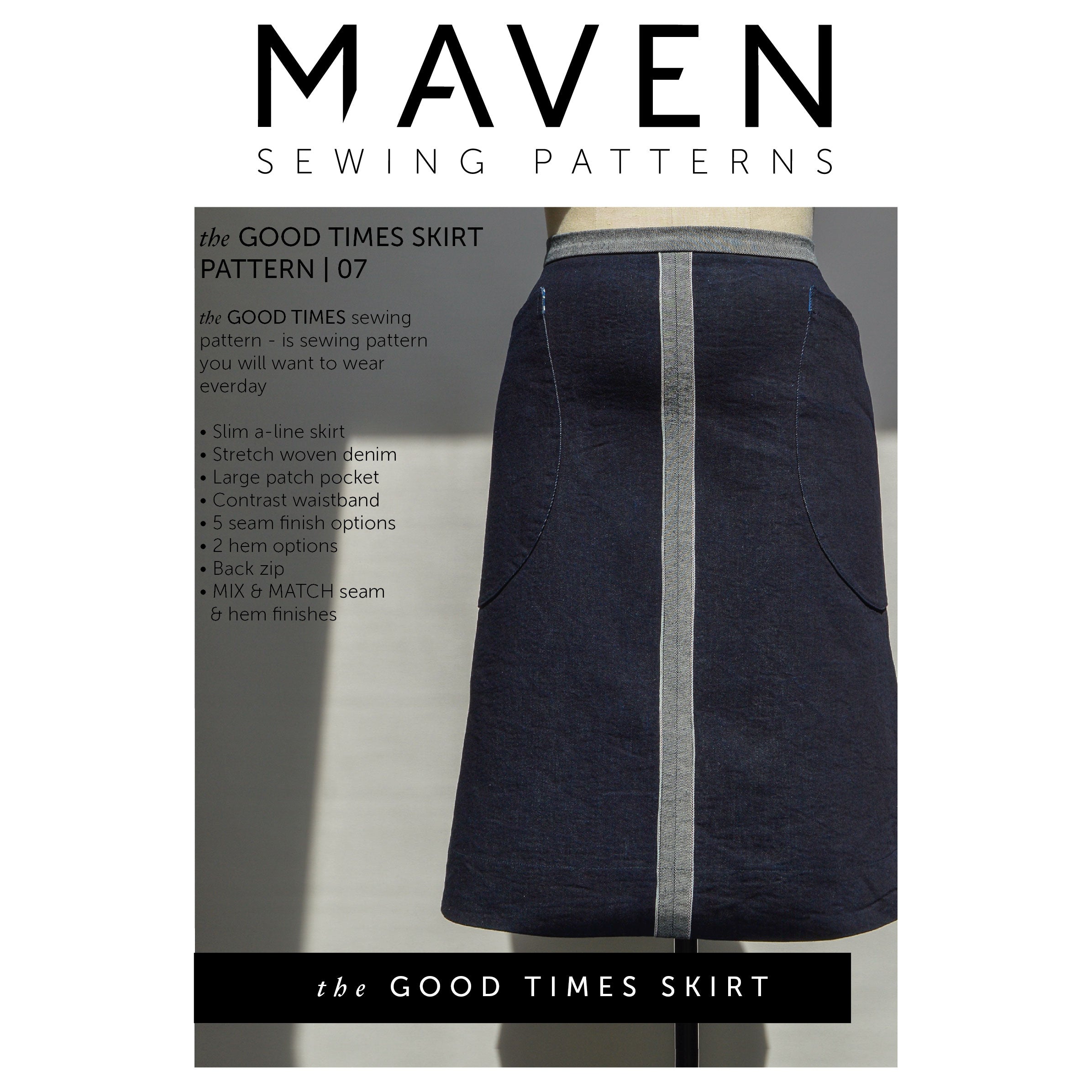 The Good Times Skirt Pattern by Maven