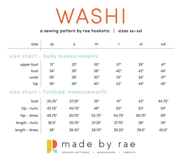 Made by Rae : Washi Dress and Tunic Pattern