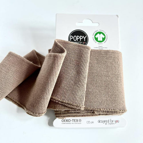 Poppy organic cotton rib knit cuffs