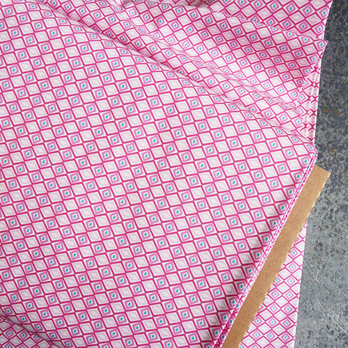 art gallery fabrics quilting cotton geometric diamond pink