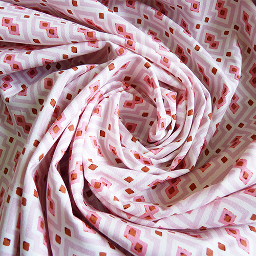 art gallery fabrics quilting cotton geometric diamond pink