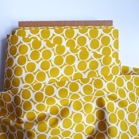 Art Gallery Fabrics : Round Elements - Lemon Peels yellow quilting cotton