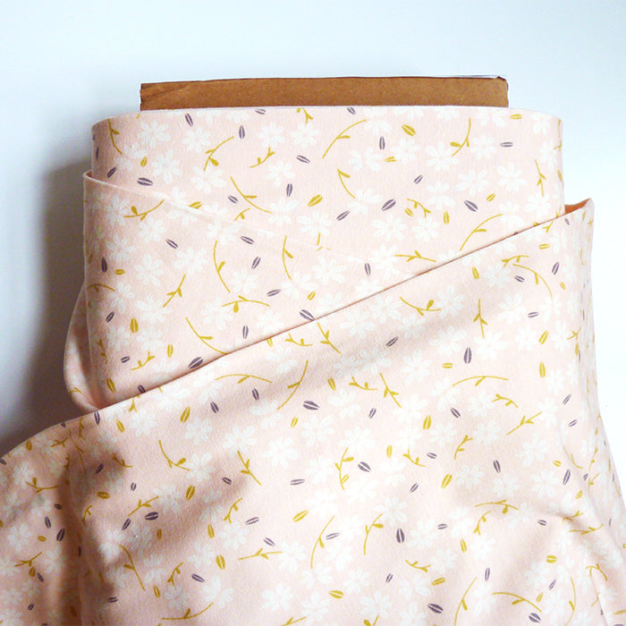 Art Gallery Fabrics Knit : Little Town - Season Waltz floral pink jersey