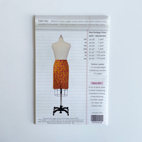 Anna Maria Patterns : Colored Pencil Skirt