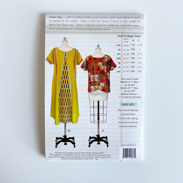 Anna Maria Patterns : Here and There Blouse and Tunic