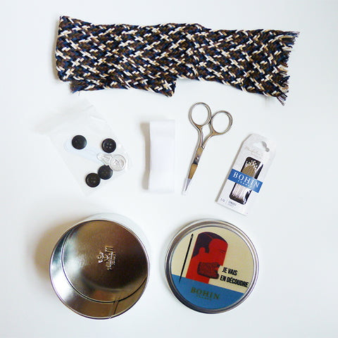 Bohin Tin Box Sewing Kit for Men
