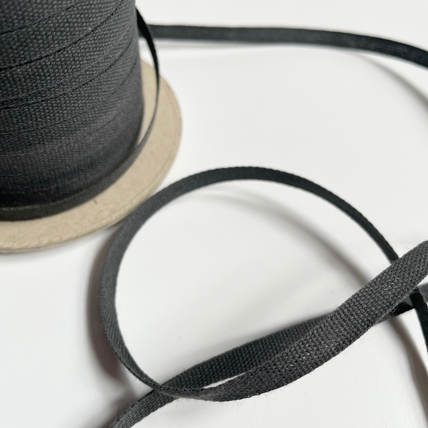 Studio Carta : Narrow Tight Weave Cotton Ribbon - Iron