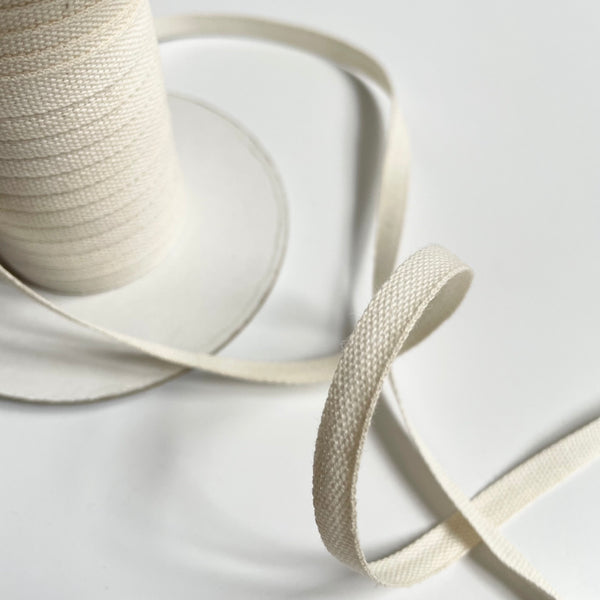 Studio Carta : Narrow Tight Weave Cotton Ribbon - Natural