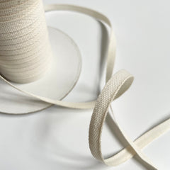 Narrow Tight Weave Cotton Ribbon - Natural : Studio Carta