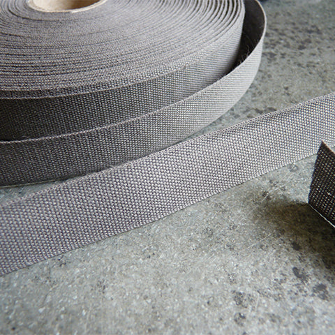 Studio Carta : Tight Weave Cotton Ribbon - Gravel gray