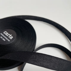 Wide Tight Weave Cotton Ribbon - Black : Studio Carta