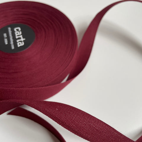 Studio Carta : Wide Tight Weave Ribbon - Wine