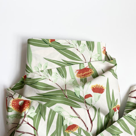 Birch Organic Fabric : Flowering Trees - Eucalyptus Tree