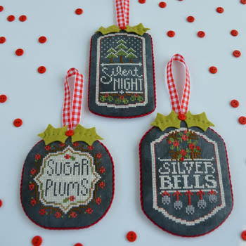 Counted Cross Stitch Pattern: Chalkboard Ornaments Part 3