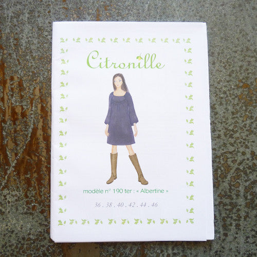 citronille sewing pattern albertine adult dress