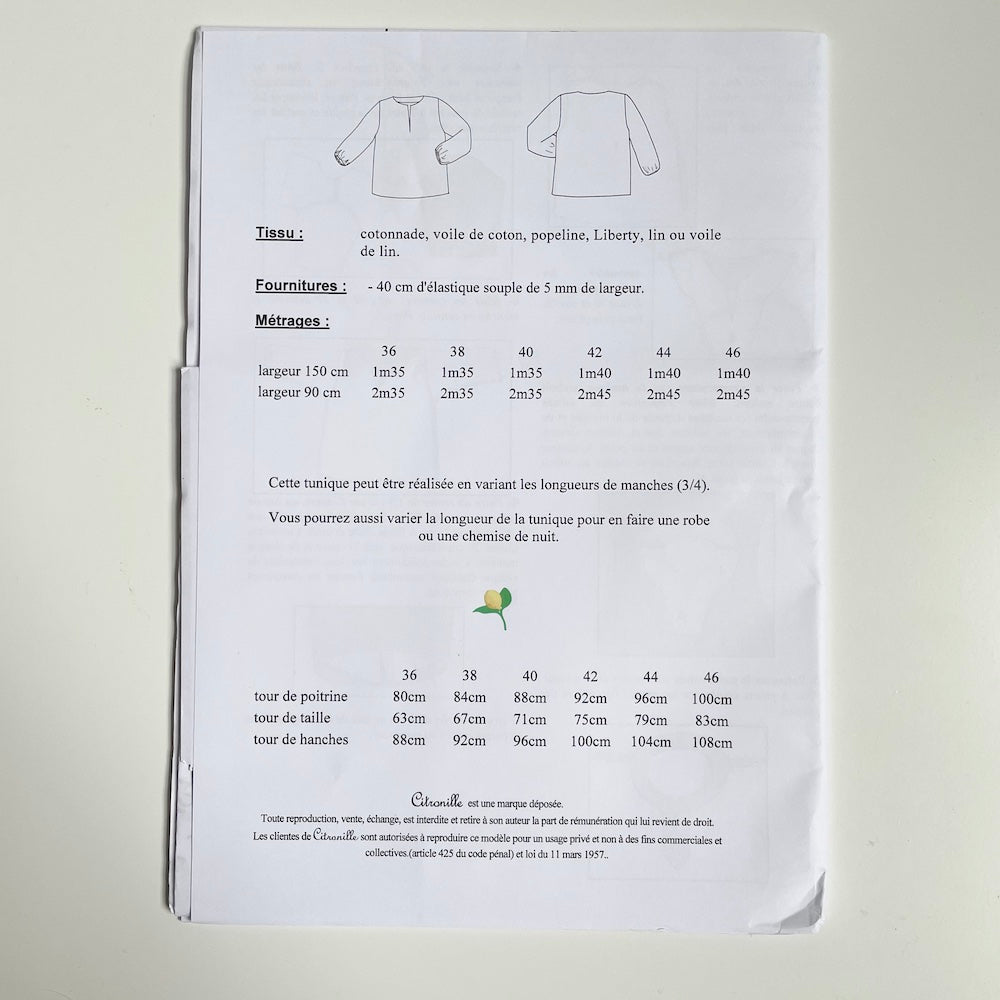 Citronille Patterns : Petula Tunic