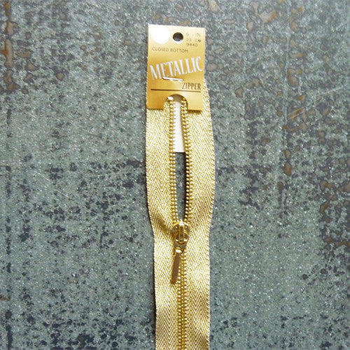Coats Metallic Zipper - 9" brass