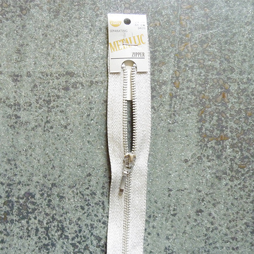 Coats Metallic Zipper - 9" Aluminum
